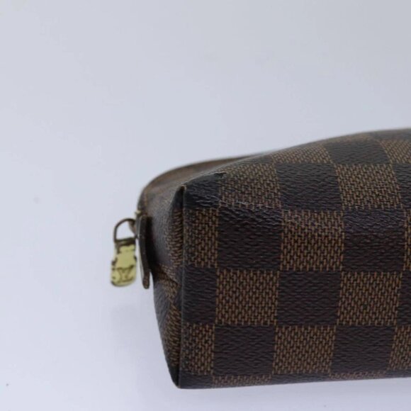 LOUIS VUITTON Damier Ebene Pochette Cosmetic PM Pouch N47516 LV Auth 80308 - Picture 9 of 15